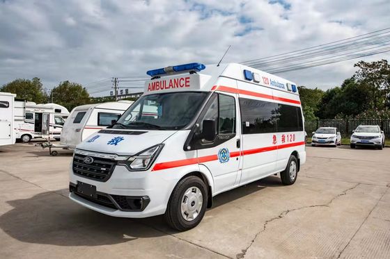 Ambulans darurat medis Ford Transit putih 4×2 minyak diesel