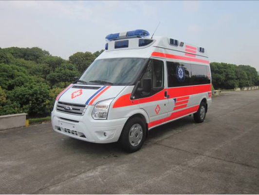 Harga yang bagus 9 kursi Ford Transit Ambulance 6 kursi Medi Cal Ambulance Depan Belakang 4×2 on line