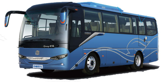 Blue Diesel 31 Seater 40 Seater Coach Bus lalu lintas belakang belakang drive 6×2