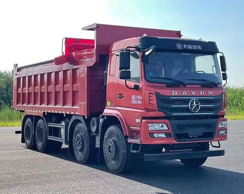 Empat poros Diesel 3 kursi Kargo Dump Truck 20M2 8,9 Meter Penggerak Belakang Transmisi manual 8×4