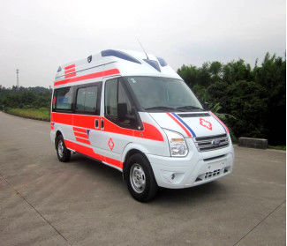 Harga yang bagus Ford Long Axle Ambulans Darurat Medis 9 Kursi Penggerak Depan Belakang 4×2 on line
