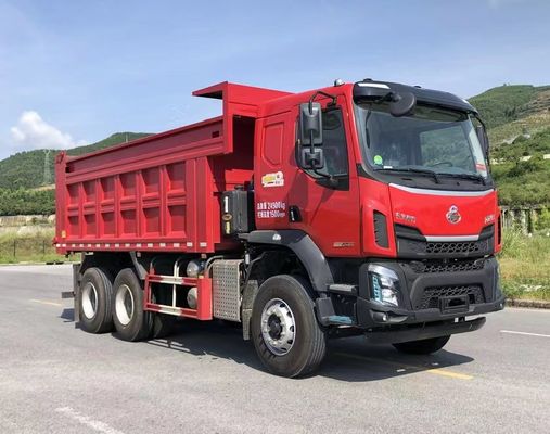 Harga yang bagus Tiga Axle Diesel 3 Seater Dump Cargo Truck Penggerak Belakang 6×4 Transmisi Manual on line