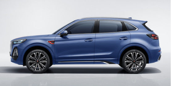 Blue Hongqi Sport Utility Vehicle 185kw 5 kursi Gasoline Hongqi Suv 2