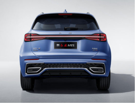 Blue Hongqi Sport Utility Vehicle 185kw 5 kursi Gasoline Hongqi Suv 0