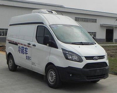 White Ford Transit Cargo Van Truk Pendinginan Bensin 4×2 0