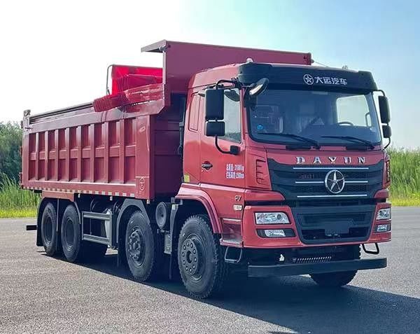 Empat poros Diesel 3 kursi Kargo Dump Truck 20M2 8,9 Meter Penggerak Belakang Transmisi manual 8×4 0