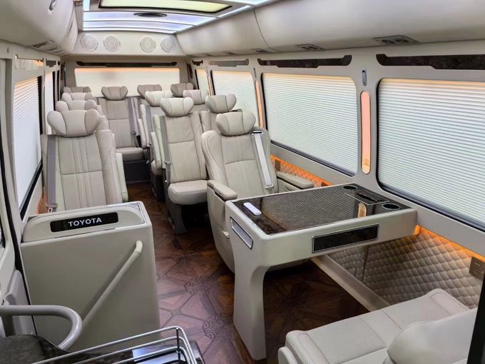 Toyota Coaster 16 kursi Bus Wisata Bus Bisnis Resepsi Bus Gasoline 4×2 Transmisi manual 4