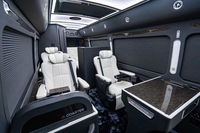 Toyota Coaster 7 Seater Coach Tour Bus Gasoline Rear Drive 4×2 Transmisi manual 5