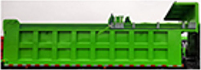 Tiga Axle Diesel 3 Seater Dump Cargo Truck Penggerak Belakang 6×4 Transmisi Manual 2